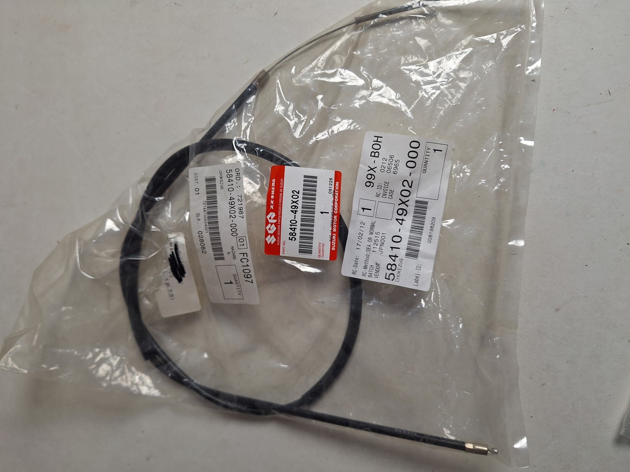 Picture of SUZUKI  CHOKEZUG  58410-49X02